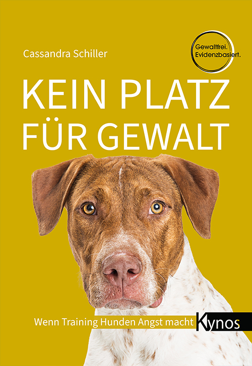 Titel: Kein Platz für Gewalt und ein Foto eines Hundes, der in die Kamera schaut