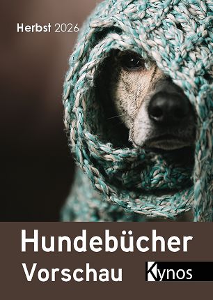 Hundebücher Vorschau Herbst 26 – Hund mit Schal um den Kopf